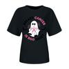 Women's Casual Halloween Breast Print T-Shirt Round Neck Pullover Short Sleeve Top