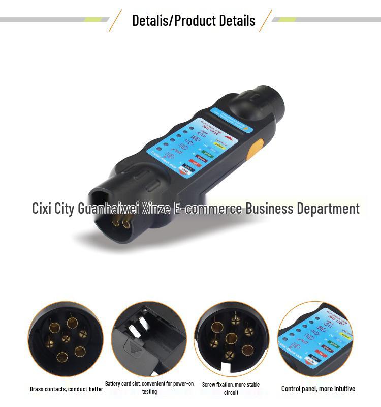 7-poliger europäischer Anhängerstecker & Wohnmobil-Adaptertester