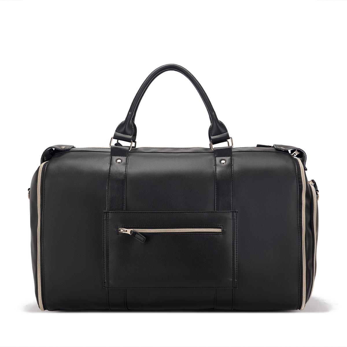 

Fabric Solid Color Striped Foldable And Expandable Multifunctional Travel Bag