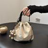 Water Bucket Bag For Women With Drawstring Closure Soft Material Casual Crossbody Purse