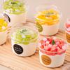 10/50Pcs Dessert Cup With Lid Transparent Ice Cream Cups For Pudding Yogurt Cups Mousse Cake Box Baking Packaging Container