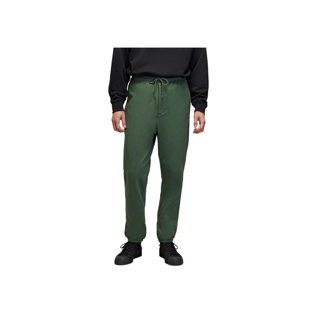 Y-3 Solid Color Drawstring Cuffed Knit Joggers Men bottoms Oxidized-Green JM7866