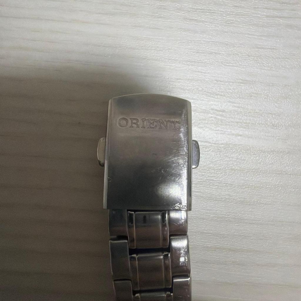 Used ORIENT SWIMMER 10BAR Watch Quartz White Dial Genuine Belt