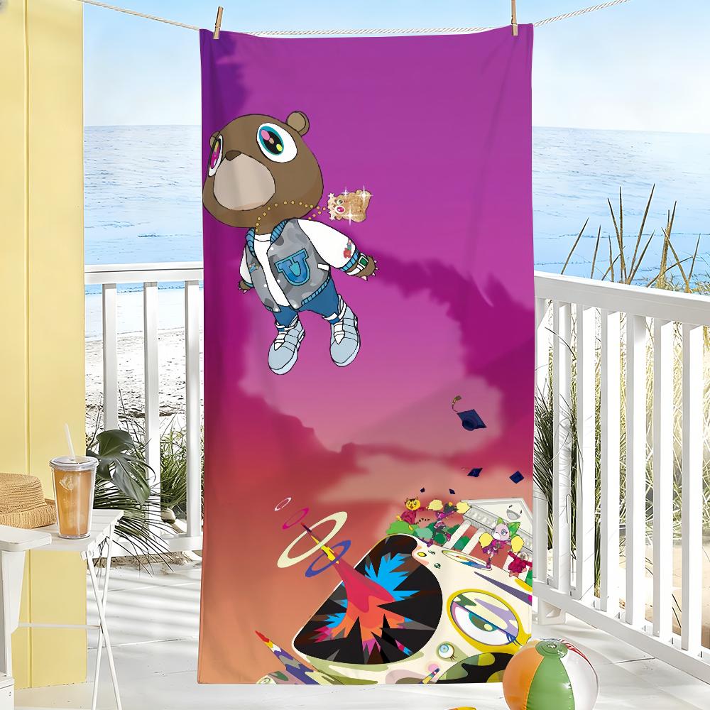 

Rapper K-Kanye West Bully Towel Soft Pool Gift For Travel Gym Shower Camping Quick Dry Sports Large Beach Towels W30*H60(CM)