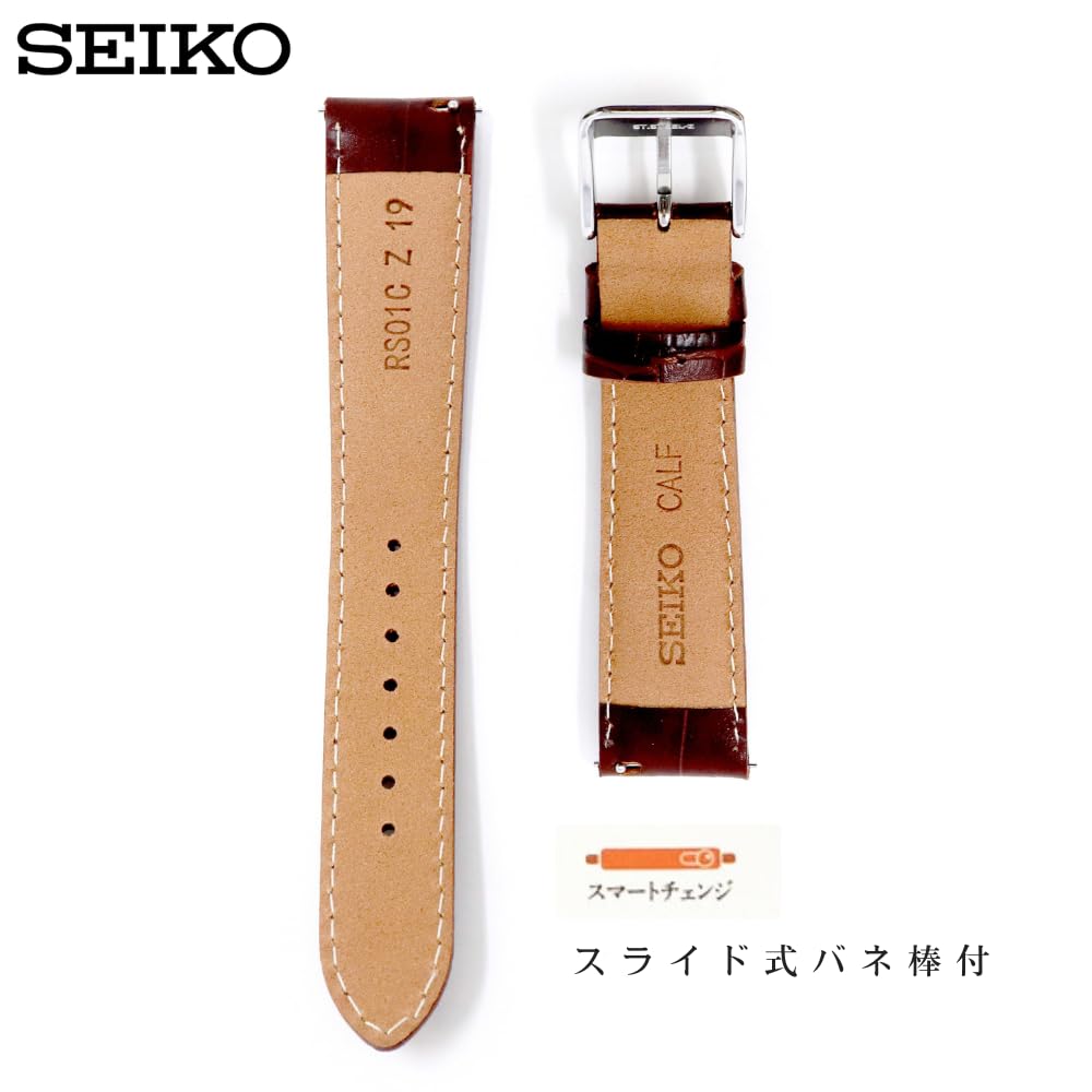 [Seiko]19mm Belt Cowhide Men's Dark BrownRS01C19BN