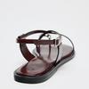 Sandalias Planas de Marca de Moda para Mujer Correa Cruzada Hebilla Decoración Metálica Comodidad Casual Chanclas de Playa para Mujer Sandalias