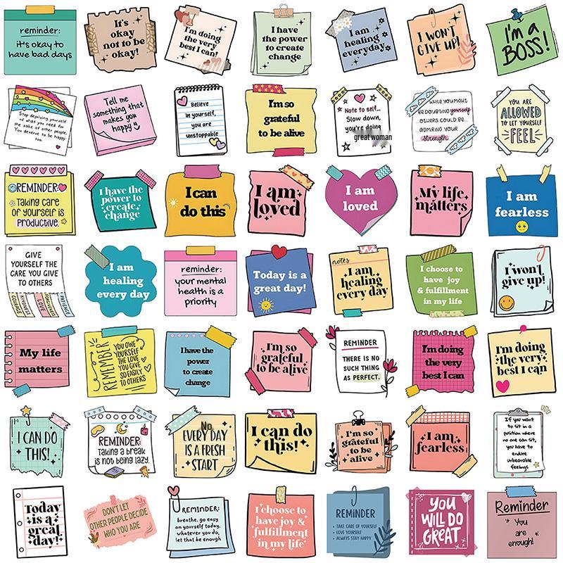 Водонепроницаемые мотивирующие стикеры и стикеры-аффирмации: Вдохновляющие английские фразы для милых DIY-проектов и чемоданов