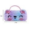 Plush Glasses Case Bear Sunglasses Box Purse Cartoon Cute Portable Glasses Bag Compression Spectacle Children's Kids Girls Gift