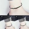 3PCS Simple Style Black Gallstone Acrylic Beads Foot Anklet Ankle Bracelet