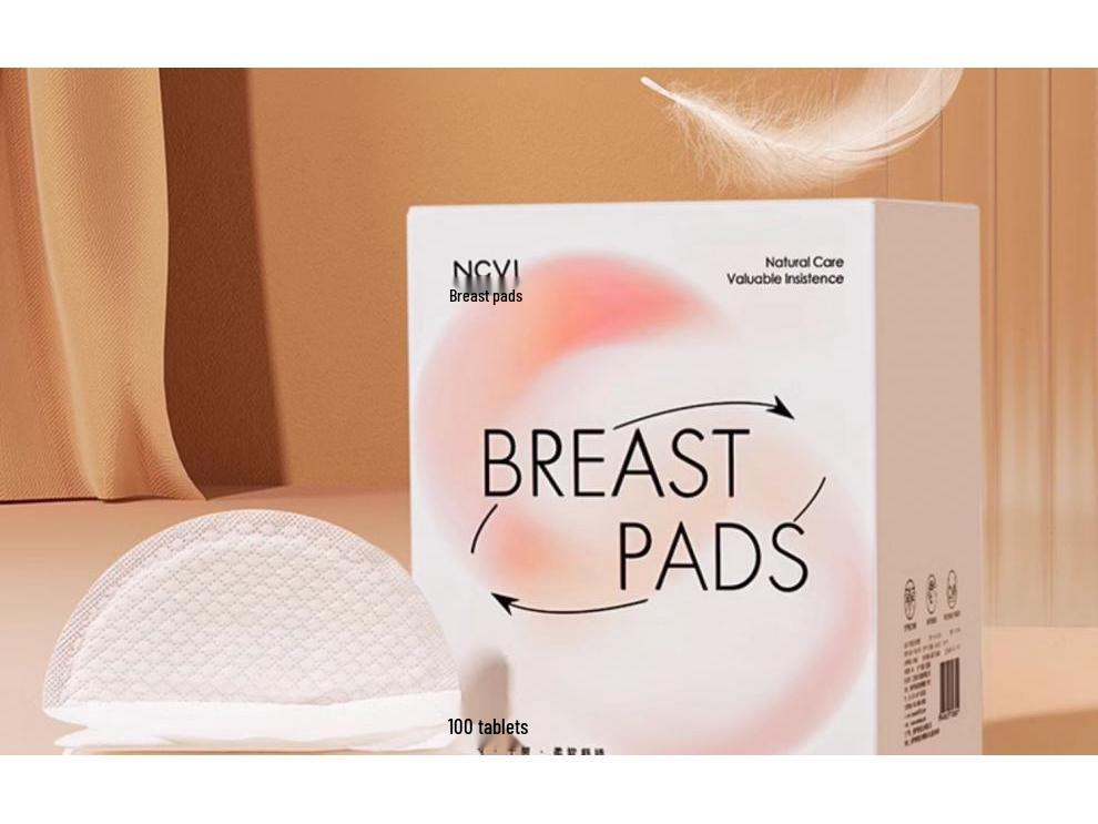 Ultra-Thin Disposable Breast Pads - 100 Pack: Anti-Overflow Nipple Covers for Postpartum Breastfeeding