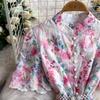 Elegant A-Line Dress for Women High-Quality Embroidery Flower Stand Collar Short Sleeve Fashion Runway Summer Dress Female 2026