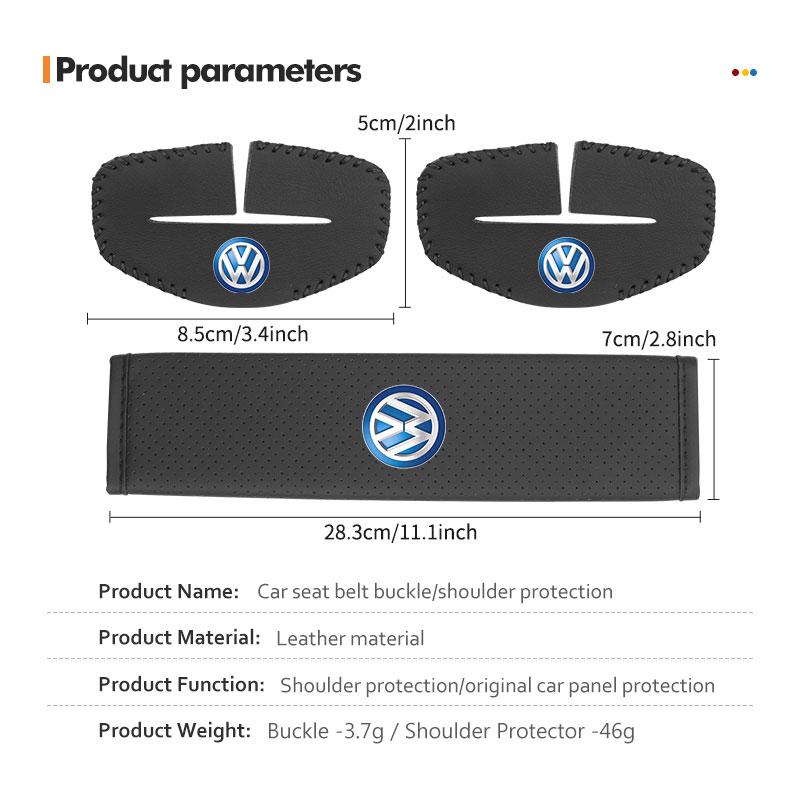 WET1 Car Shoulder Pad Safety Buckle Protective Anti-scratch Cover For Volkswagen VW Scirocco Passat Polo B5 B6 B7 CC Tiguan Sharan