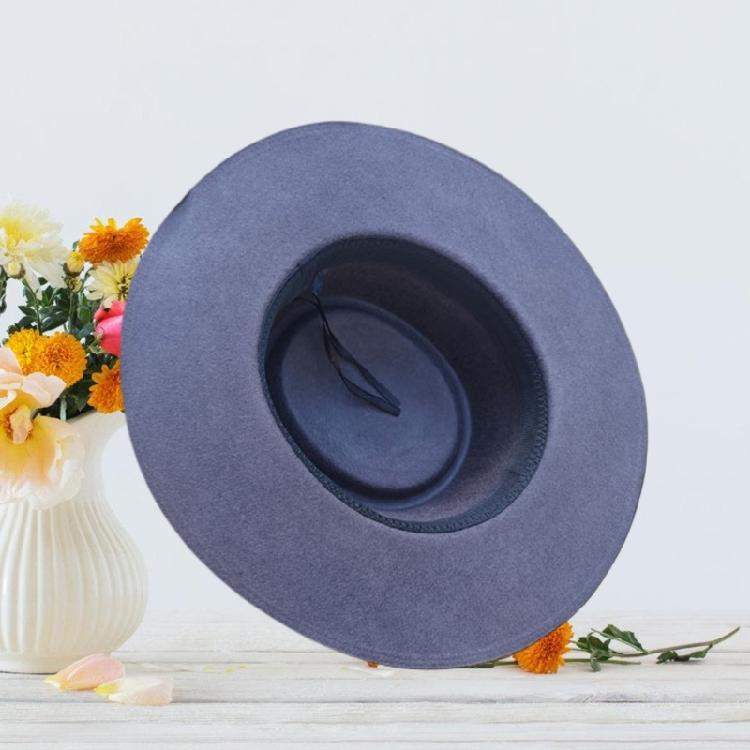 Teen Wool Felted Hat Wide Border Hat British Styles Felted Soft Hat Sunscreen Hat for Photography Stage Props