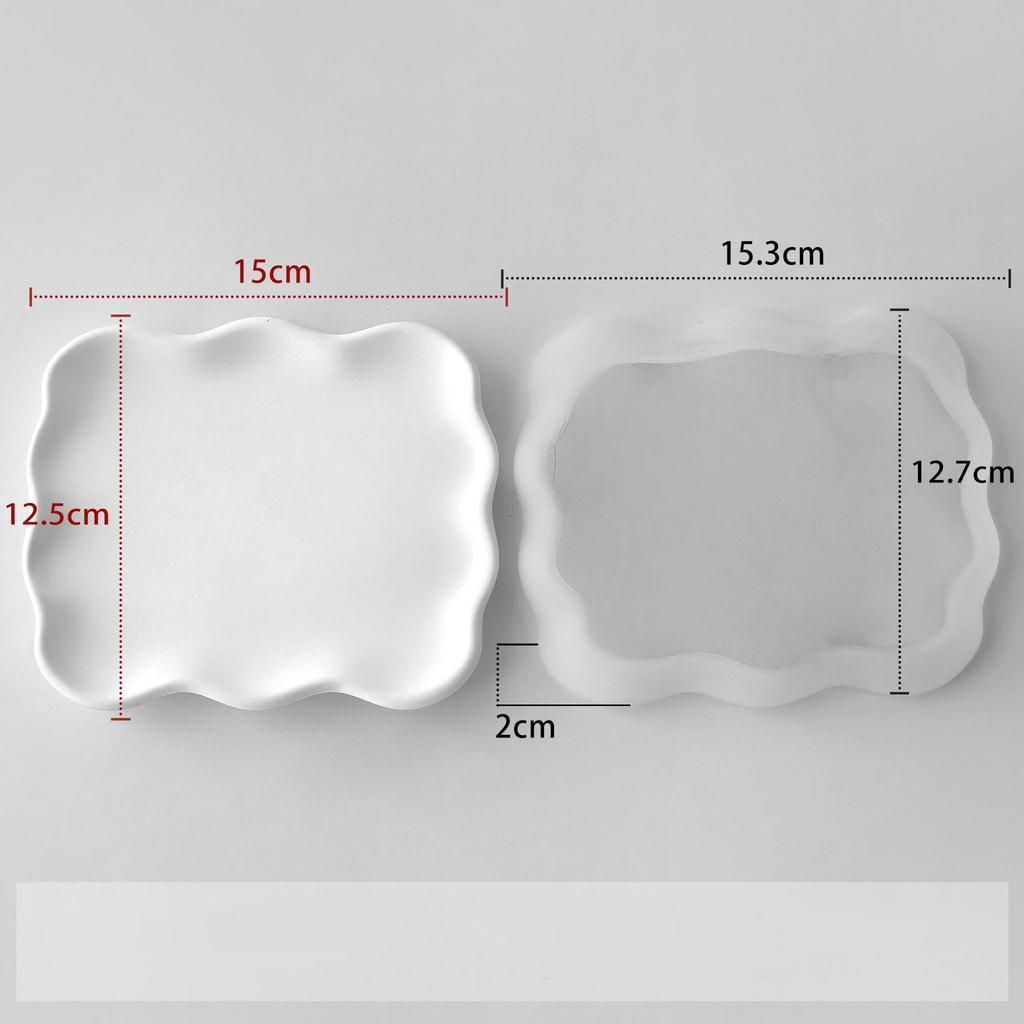 DIY Mrak Láska Květina Kruhový Úložný Podnos Silikonová Forma INS Epoxidová Pryskyřice Sádra Podšálek Forma Ruční Výroba Podnosu na Šperky