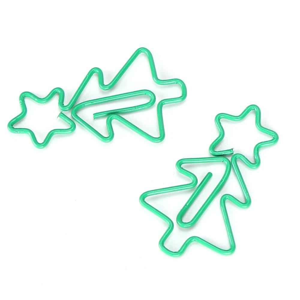 30Pcs 3.2 X 1.9cm Paper Clips Green Fun Paper Clips Stationery Supplies Paperclips  Book Marking