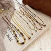 Retro Tiger Eye Stone Necklace - Versatile Maillard Style for Autumn & Winter Sweaters, High-End Luxury Accessory.