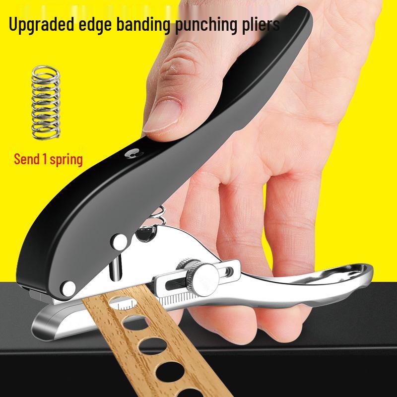 Yi Nian Edge Banding Strip Hole Punch Pliers - Strong, Non-Deforming Round Hole Puncher for Woodwork