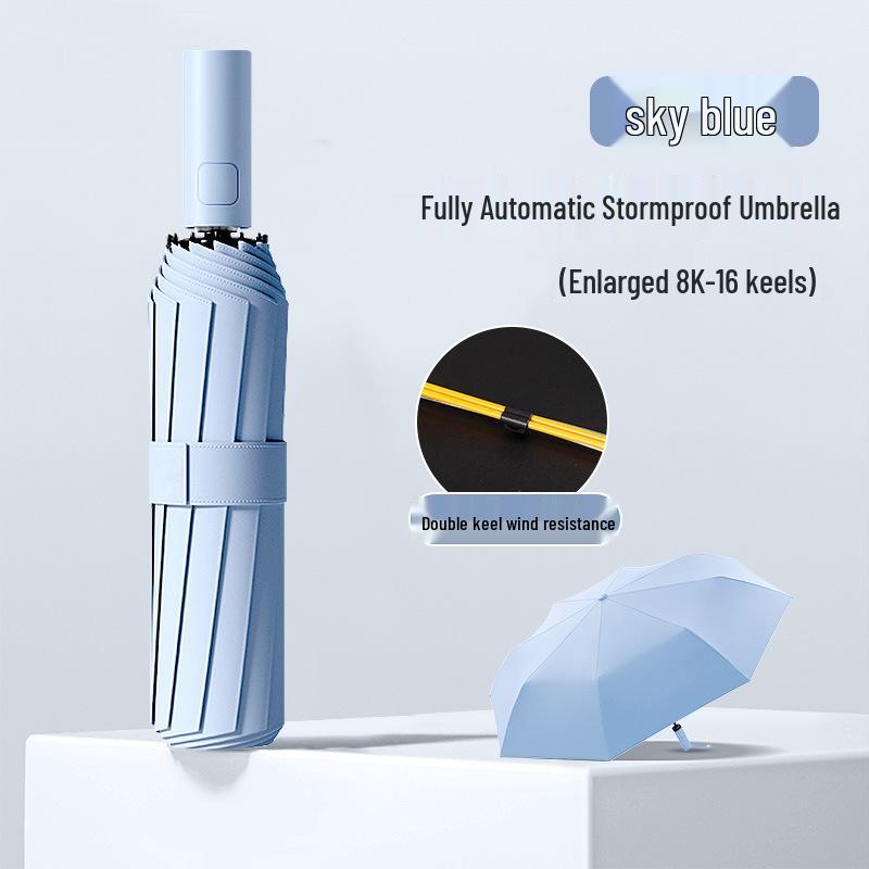 

Автоматический складной зонт с 24 спицами, устойчивый к шторму, для защиты от солнца и дождя