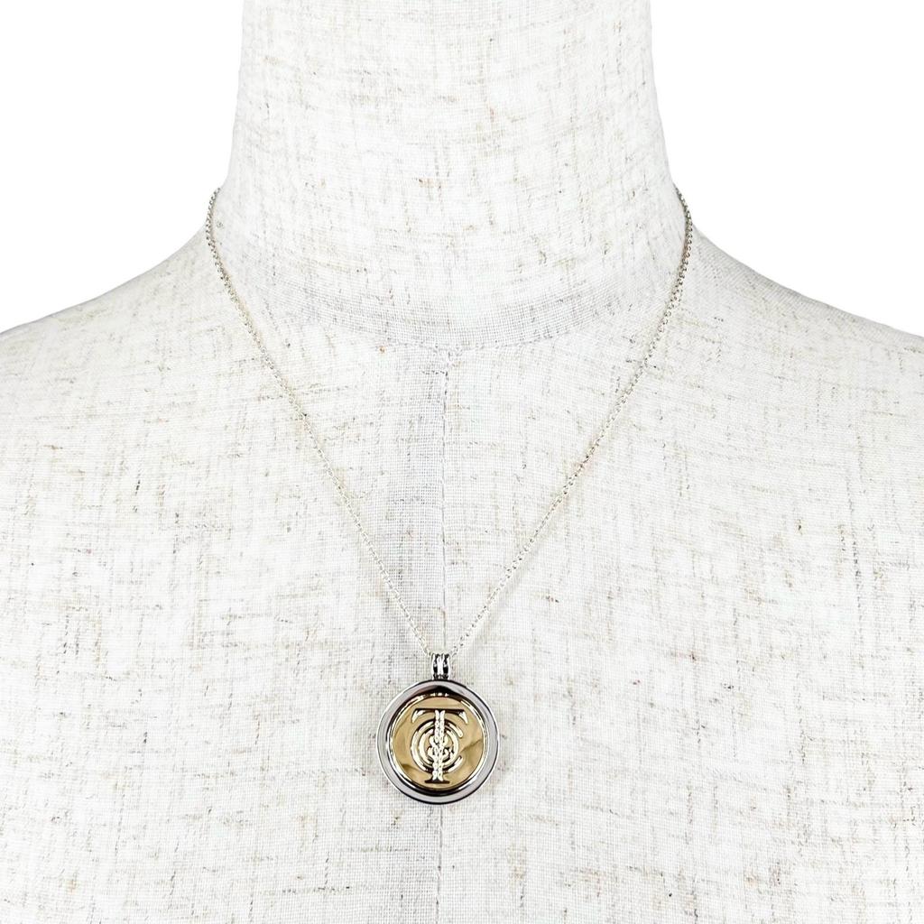 Großartiges TIFFANY&Co. Halskette Combi T&C Münze Silber 925 Damen Gebraucht