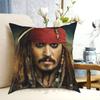 Pillow Case Printed Home Soft DIY Pillow Cover Depp Captain