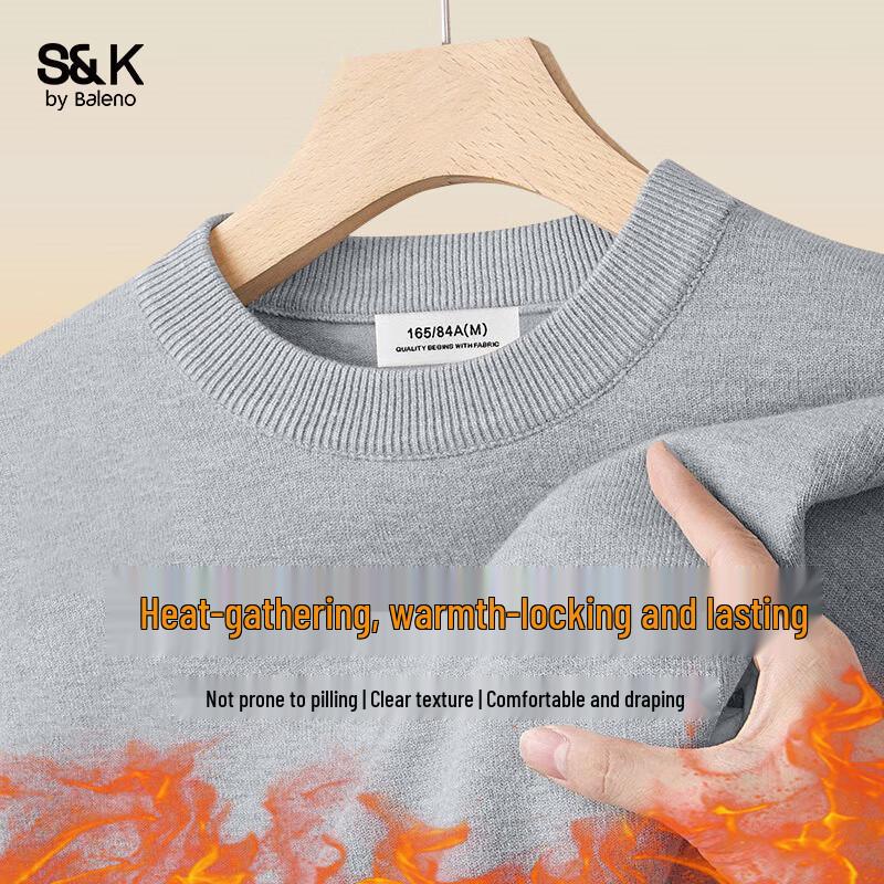 Baleno Men's S&K Series Pure Cotton Crew Neck Knit Sweater