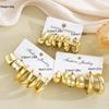 18 Pcs/Set Fashion Water Drop Earring For Women Vintage Exaggerated Geometric Twist Hoop Earrings Personalized Jewelry Gifts New