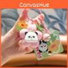 Pvc Colorful Flower Panda Keychain Adorable Key Chain Accessory For Car Bag And