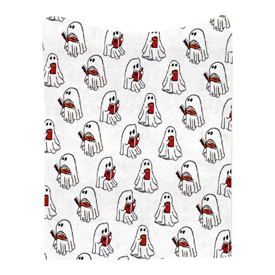 Halloween Ghost Blanket Printed Fall Plush Blanket Lightweight Sofa Bed Throw Blanket Couch Blanket Gift for Spooky Season