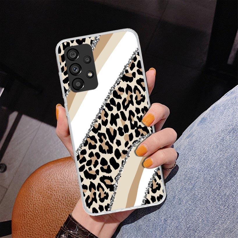 Leopard Print Phnoe Case for Samsung Galaxy A17 A37 A57 A16 A26 A36 A56 A15 A14 A13 A55 A54 A53 A35 A34 A33 A25 A24 A23 A52 Gala