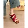 Niche high-end cool slippers fairy shoes wear new summer temperament high heels sandals