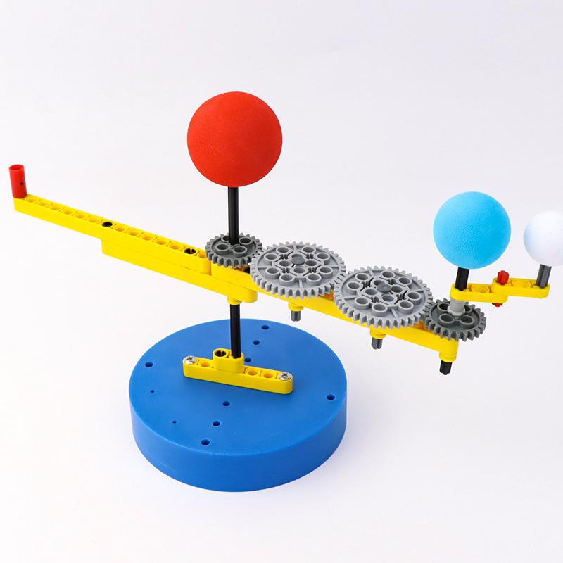 Earth Moon Sun Rotation Model Kids Science Toy Technology Physics Puzzle Kit STEM Learning Educational Toys for Children