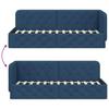 Corner Bed Frame Blue 80 X 200 Cm Fabric