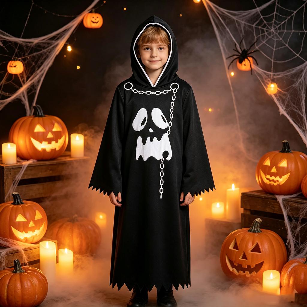 Kids Cape Halloween Party Costume Dress-Up Outfit Non-Glowing