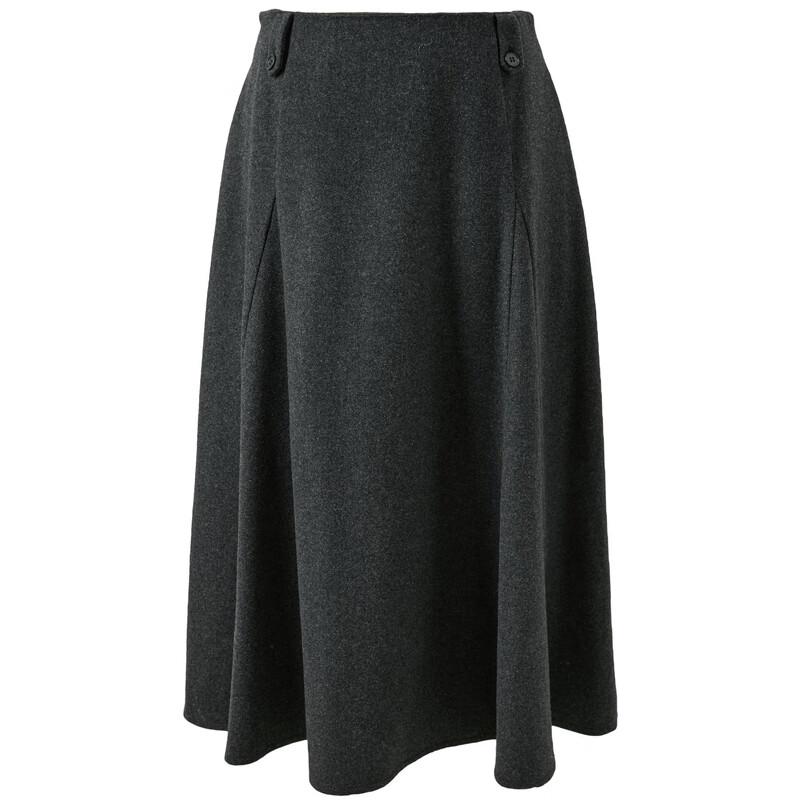 Dámská vintage midi sukně do A z vlněné směsi