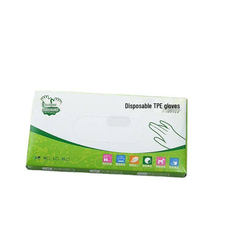 Food Grade Disposable TPE Gloves - Special Plastic, Transparent, Thickened for Kitchen & Catering Use