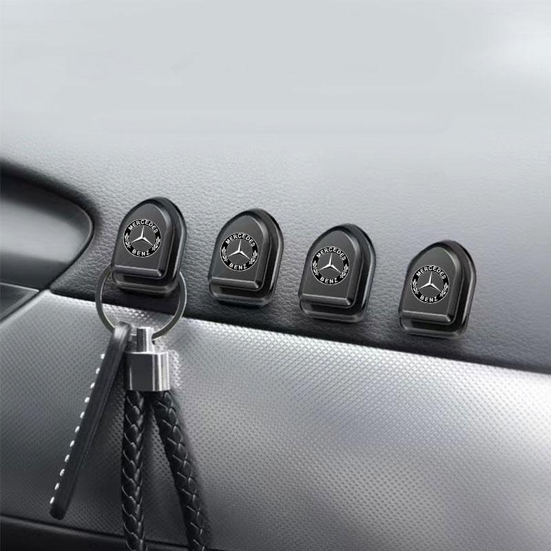 Mini Car Hooks Black Self Adhesive Invisible Hooks Interior Storage Holder For Mercedes Benz AMG W212 W211 W213 W203 W205 W204 A C E B R Class