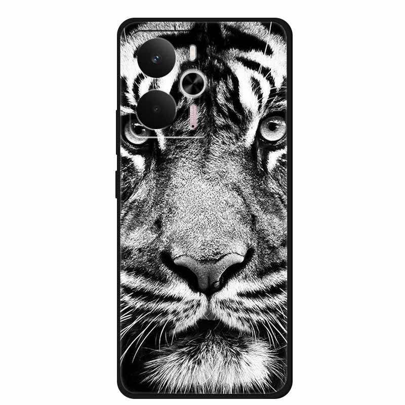 For Realme 14 5G Case Realme14 Coque 6.67" Black Silicone Soft TPU Phone Case For Realme 14 2025 Back Cover Case Shell Funda Cat