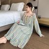 Autumn Pure Cotton Plus Size Nightgown - Women's Oversized Print Homewear & Outerwear