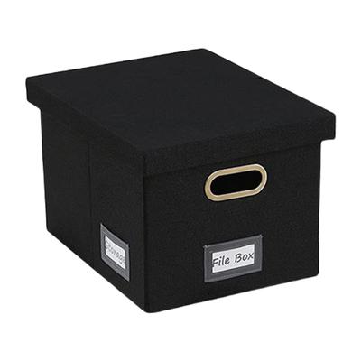 Dustproof File Organizer Box File Box Foldable Document Organizer Box with Lids Filing Box for Home Office School