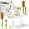 YOTIME Travel Bottle Brush, Travel Bottle Cleaner Kit with Foldable Bottle Drying Rack, for Visit Friends and Relations, Baby Travel Essentials, BPA