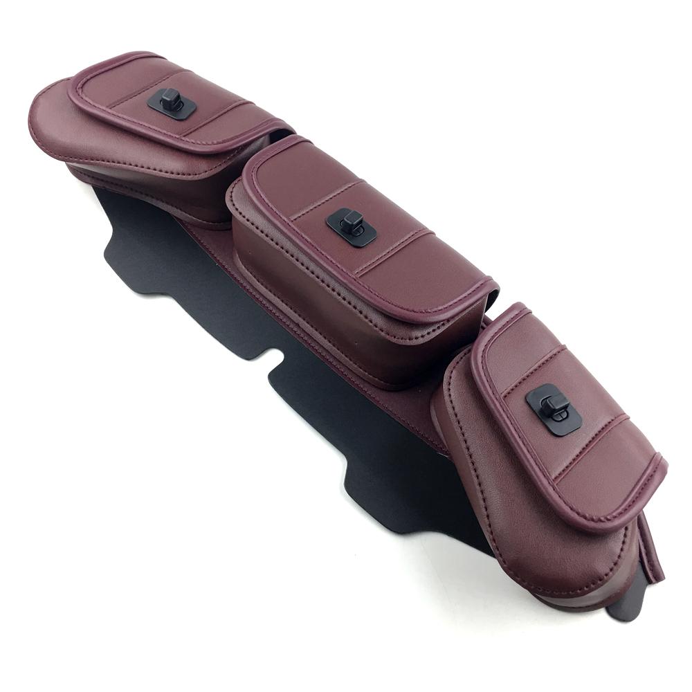 Dla Harley FLHT FLHTC FLHX Touring torba na przednią szybę siodłowa 3 kieszenie