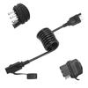 4 Flat Trailer Cables Wire Connector 4 Pin Flat Extension Harness Waterproof Spiral Cable for Trailers