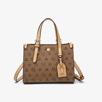 Damentasche aus echtem Leder, 2023, neuer trendiger und modischer Druck, tragbare große Tasche, vielseitige Umhängetasche, Schultertasche mit großer Kapazität