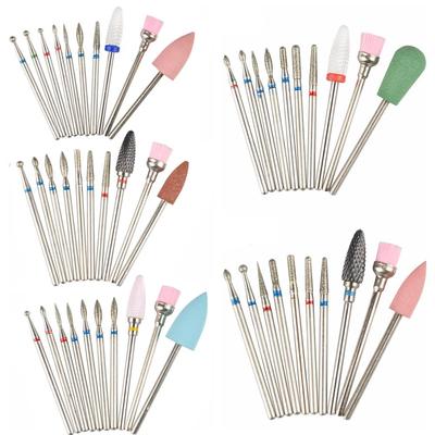 10 sztuk ceramiczny frez diamentowy do zestawu do manicure wiertła do paznokci frezy do usuwania lakieru żelowego akcesoria do paznokci