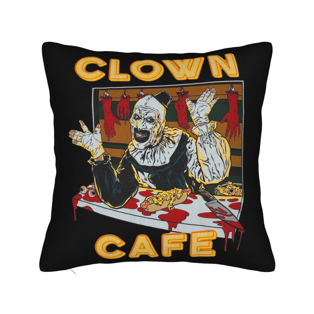 Art The Clown Terrifier Pillowcase Printed Cushion Cover Decorations Halloween Throw Pillow Case Cover Sofa Zipper