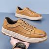 Fashion Spring Autumn Retro Leather Casual Sneakers for Men Designer Soft Sole Outdoor Platform Shoes Men Fashion Designer Board Shoes