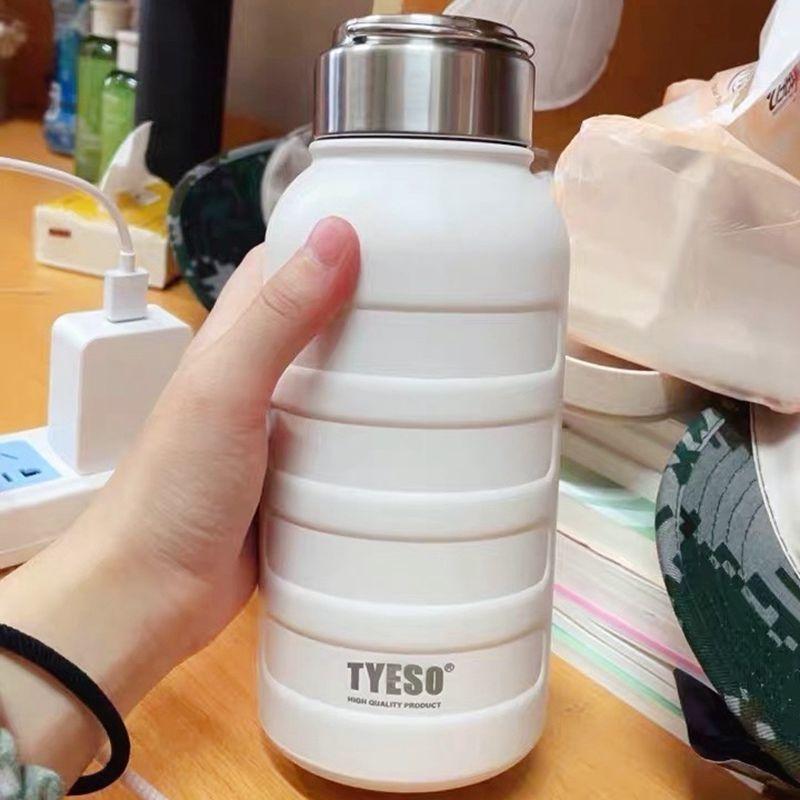 TYESO 750ML Stainless Steel Thermal Cup Portable Tumbler Vacuum Flasks Keeps Cold and Heat Thermal Mug Sports Water Bottles