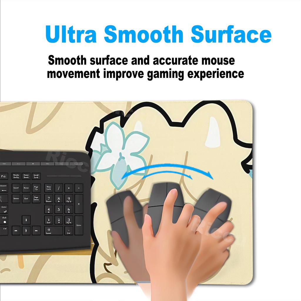 Mouse Pads Extended Genshin Impact Aesthetics Minimalist Gamer Accessories Computer Keyboard Mat Nonslip Rubber Pad Lockedge Rug