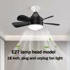 Socket Fan Light with Remote APP Control 3 Color LED Bulb Ceiling Fan Dimming Silent for Bedroom Living Room Indoor Outdoor
