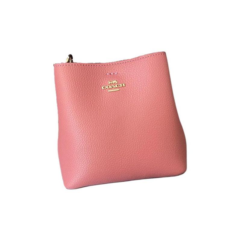 Coach Town 16 Double Detachable Shoulder Strap Leather Hand Shoulder Crossbody Bag Small Women's Pink